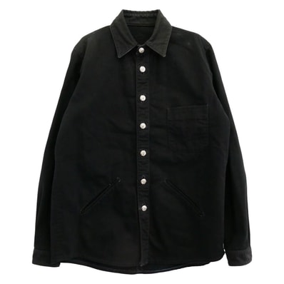 Chrome Hearts Cemetery Cross Patch Back Flare Knee Western Denim Jacket "Black"