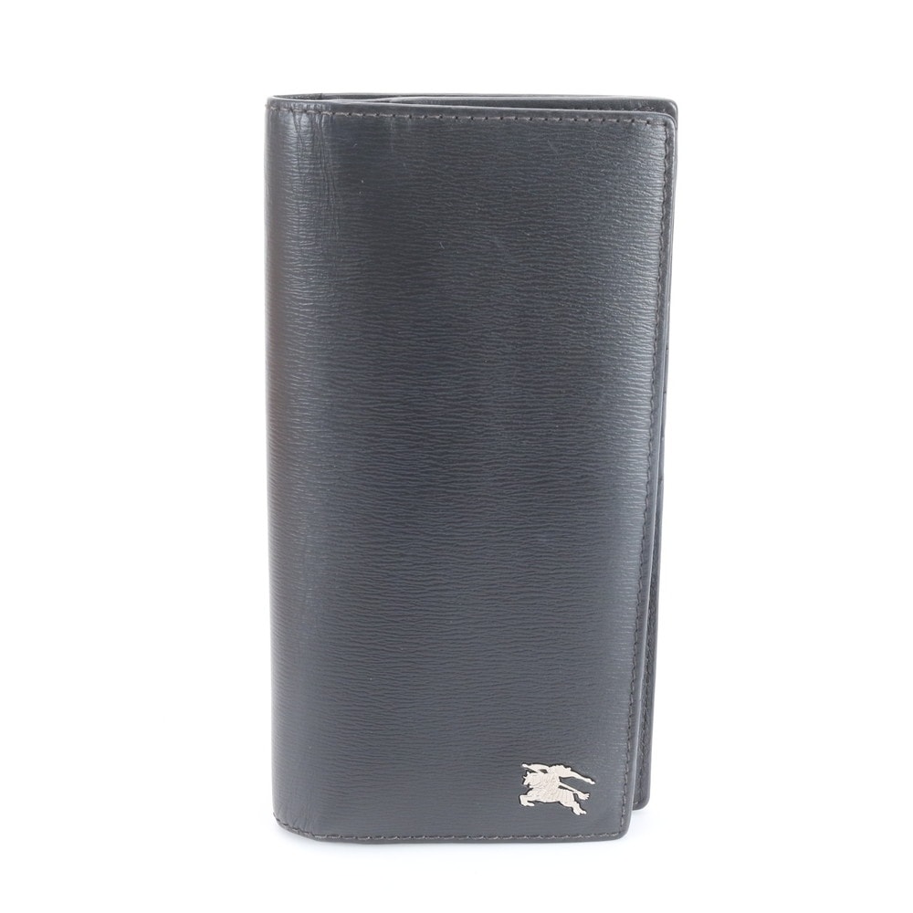 BURBERRY バーバリー チェック柄 ベージュ ブラック キャンバス /レザー 長財布 ロングウォレット レディース 505702 【中古】 BURBERRY - BURBERRY バーバリー チェック柄 ベージュ ブラック