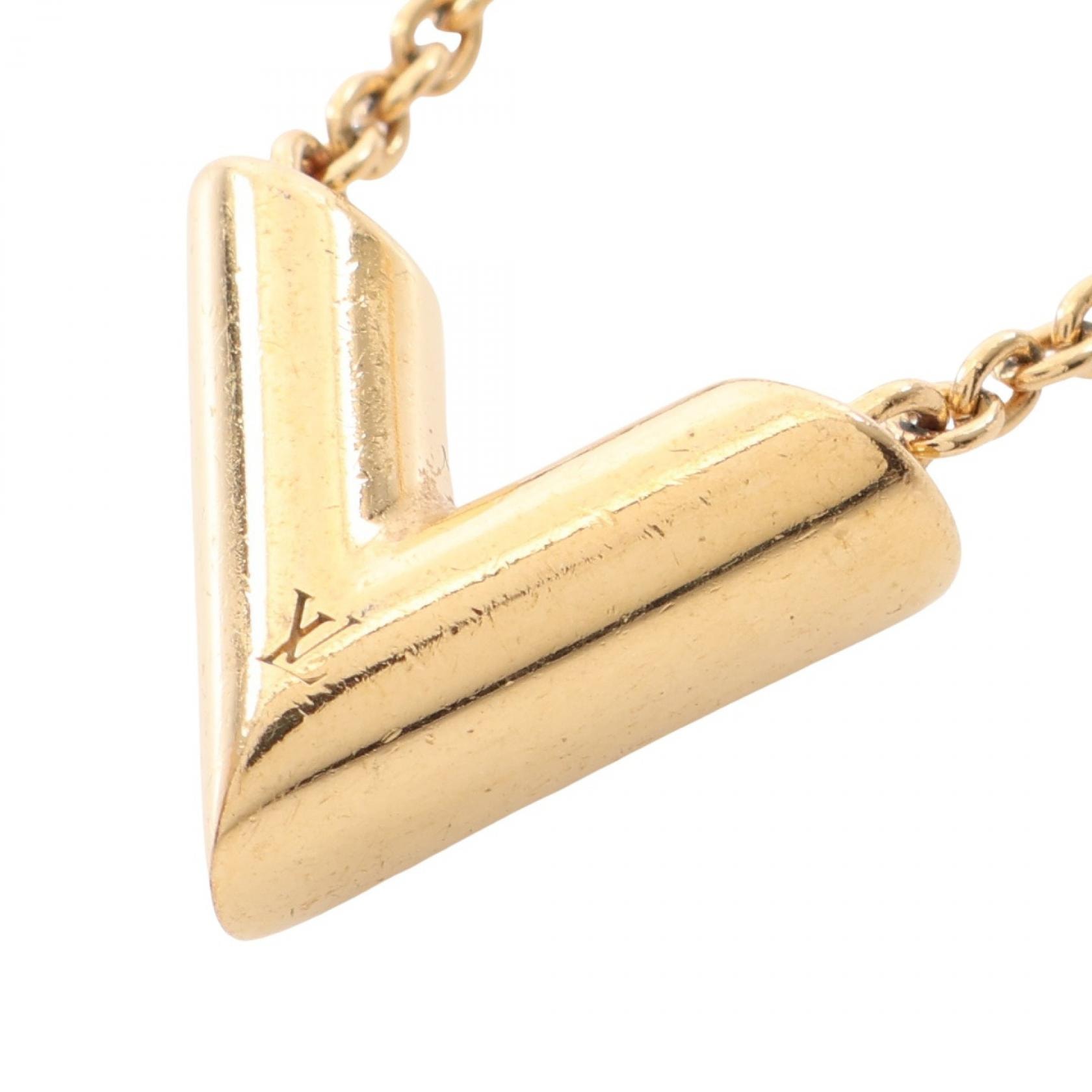 ルイ・ヴィトン LOUIS VUITTON エセンシャルV ネックレス ジュエリー GP(ゴールドメッキ) レディース ゴールド系 M61083 【中古】