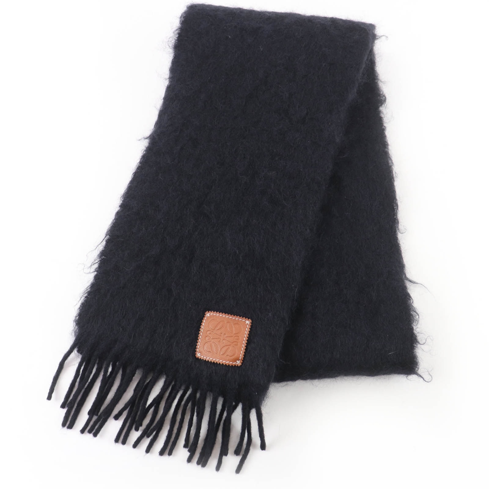 美品 ロエベ マフラー ブラック レディース