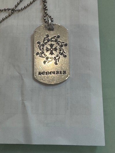 Chrome Hearts Dog Tag CH Shine Honolulu Limited "Silver"