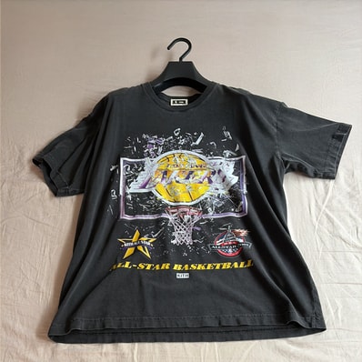 Kith x NBA All-Star Los Angeles Lakers Shattered Backboard Vintage Tee "Black"