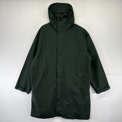 古着 エルエルビーン L.L.Bean ジャケット ロングコート レインパーカー フルジップ 大きいサイズ 2XL グリーン系 メンズ
