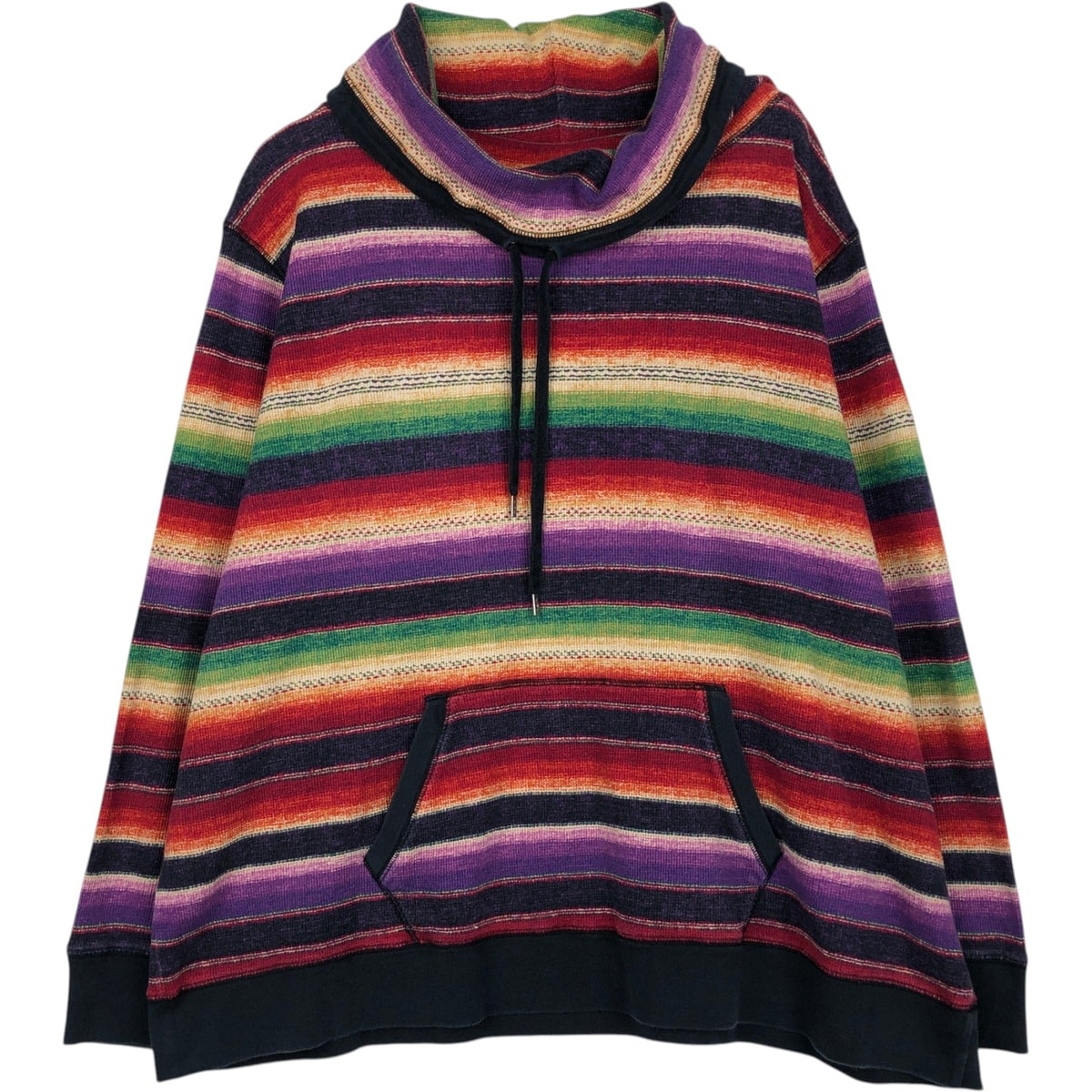古着 ラルフローレン Ralph Lauren L-RL LAUREN ACTIVE マルチボーダー タートルネック スウェットシャツ トレーナー レディースXXL相当/eaa650475