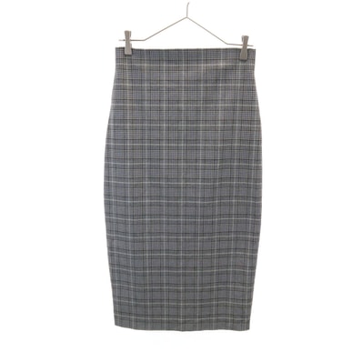 ZARA WOMAN ザラウーマン チェック柄 ミディスカート S グレー