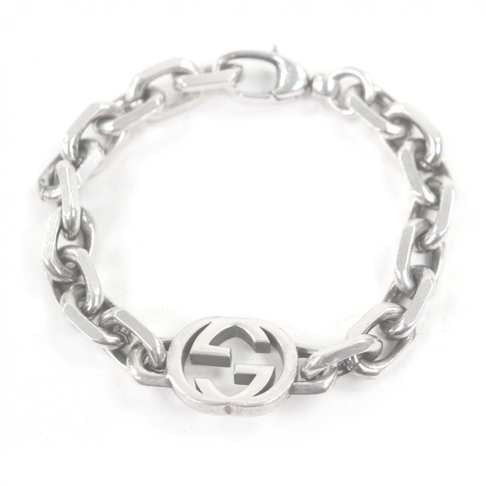 良品 グッチ ブレスレット シルバー メンズ 17 627068