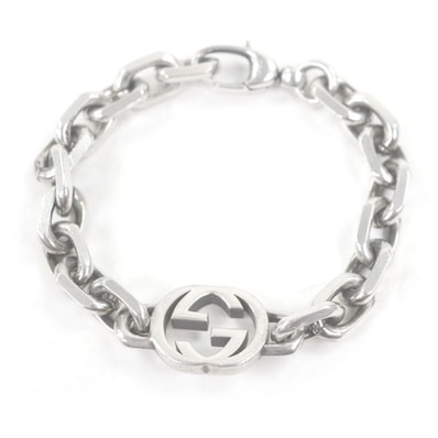 良品 グッチ ブレスレット シルバー メンズ 17 627068