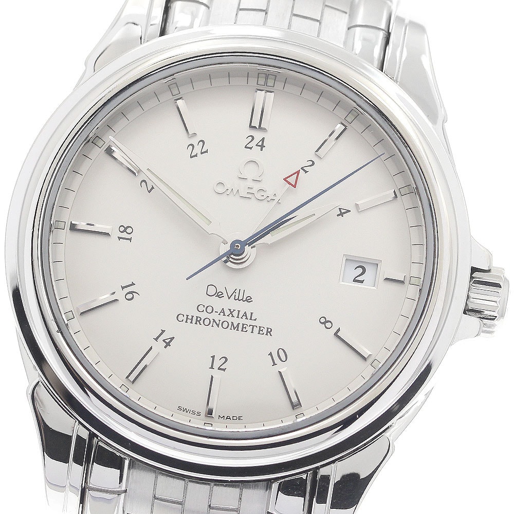 ☆美品 オメガ デビル コーアクシャル GMT 4533.31 メンズ 【中古】