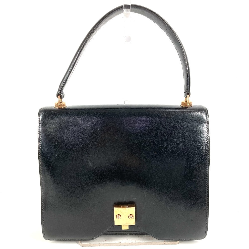 エルメス HERMES サック G8 ヴィンテージ カバン フラップ トートバッグ ハンドバッグ ボックスカーフ ブラック