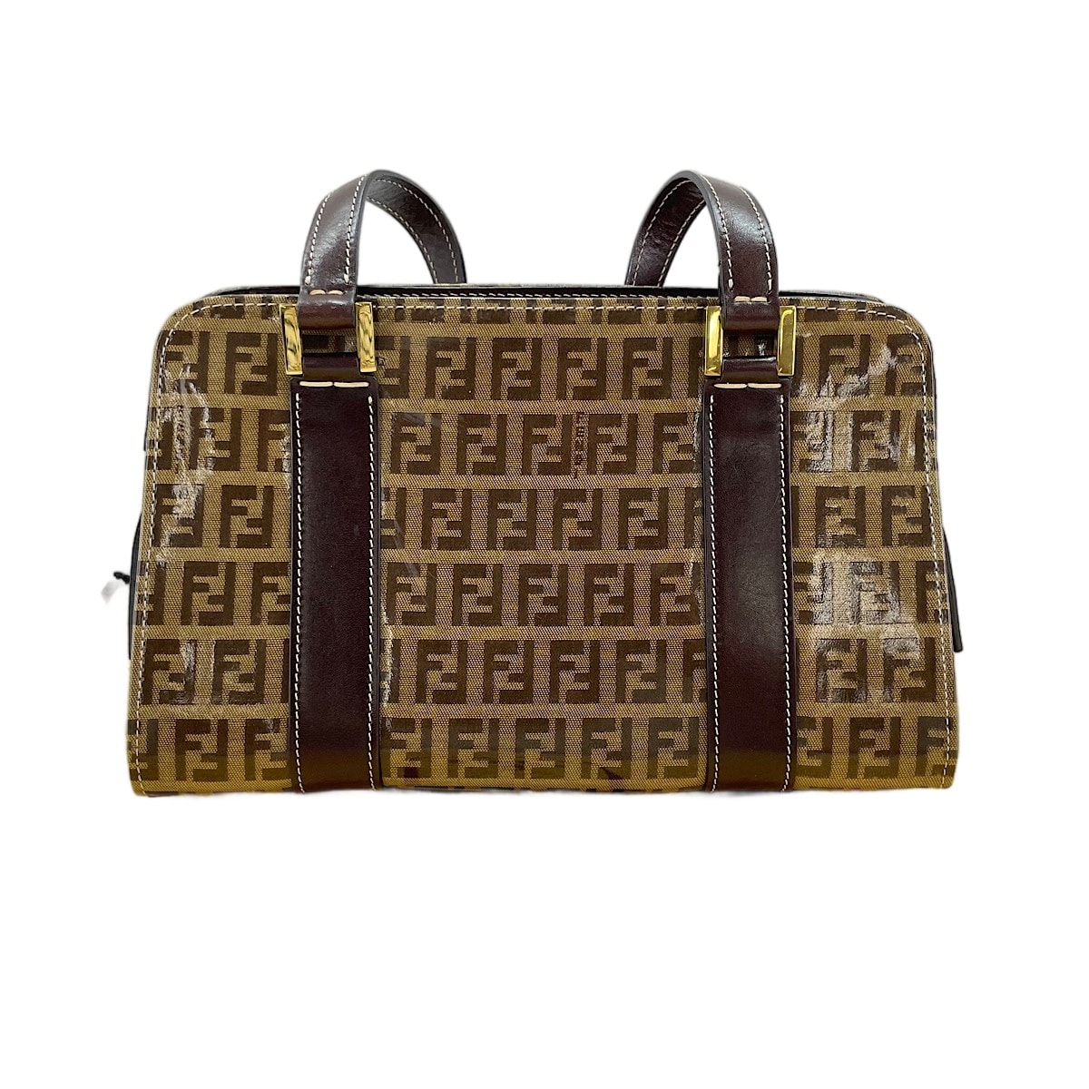 フェンディ FENDI PVC ズッキーノ ハンドバッグ【中古】