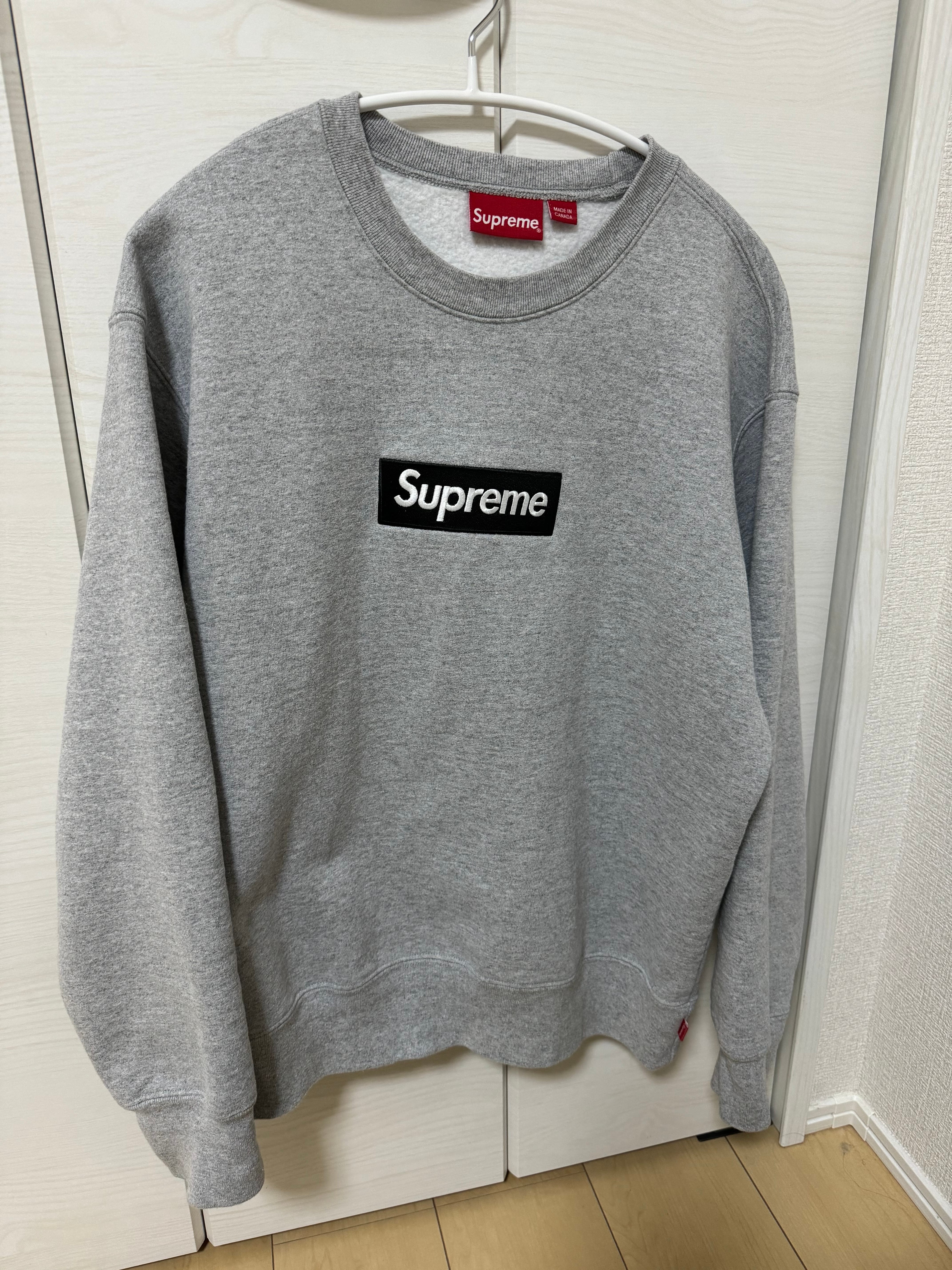 Supreme Box Logo Crewneck "Heather Grey" (22FW)