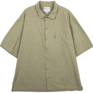 古着 コロンビア Columbia 半袖 コットン チェックシャツ メンズXL相当/eaa640019