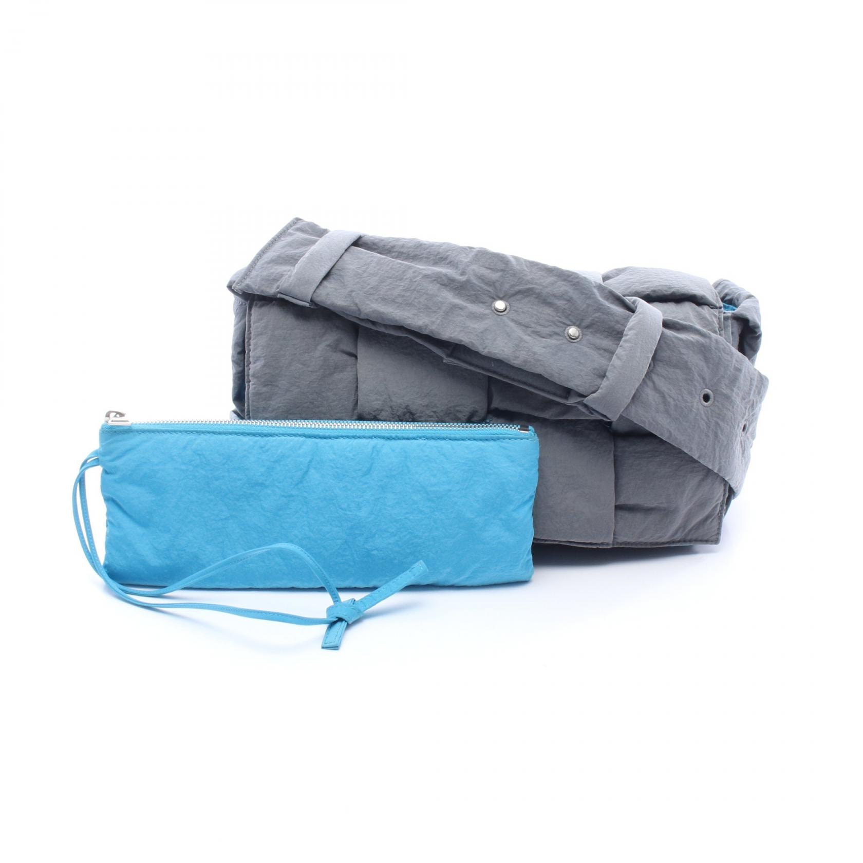 ボッテガヴェネタ BOTTEGA VENETA パデット テック カセット マキシイントレチャート ショルダーバッグ バッグ ナイロン メンズ グレー系 【中古】