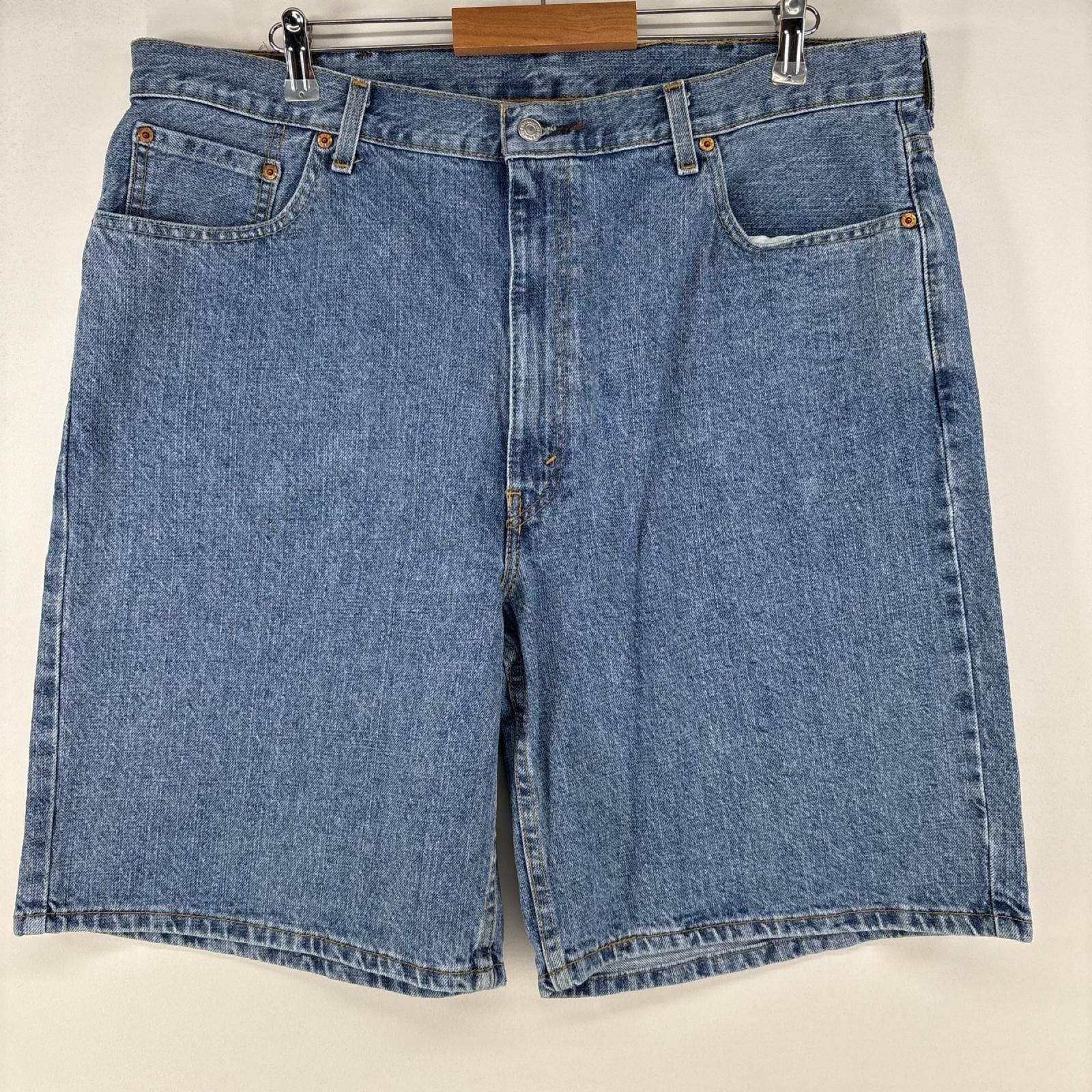 古着 リーバイス Levi's デニム ショートパンツ テーパード ジップ 550 大きいサイズ ハーフパンツ w42  ブルー メンズ
