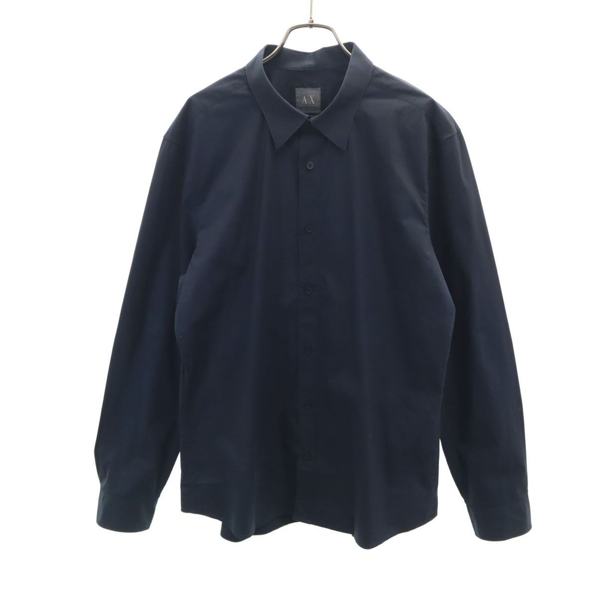ARMANI EXCHANGE アルマーニエクスチェンジ 長袖 コットンシャツ L ブラック系