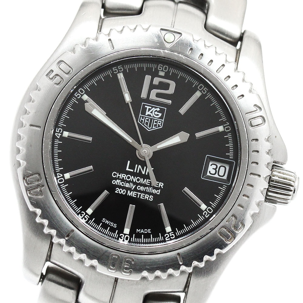 訳あり タグホイヤー TAG HEUER WT5210 リンク デイト 自動巻き メンズ _791520【ev20】 D (傷や汚れあり)】タグホイヤー リンク クロノメーター デイト WT5210