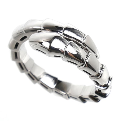 BVLGARI ブルガリ K18WG ホワイトゴールド セルペンティ ヴァイパー リング・指輪 358649 14号 7.9g レディース【中古】【美品】