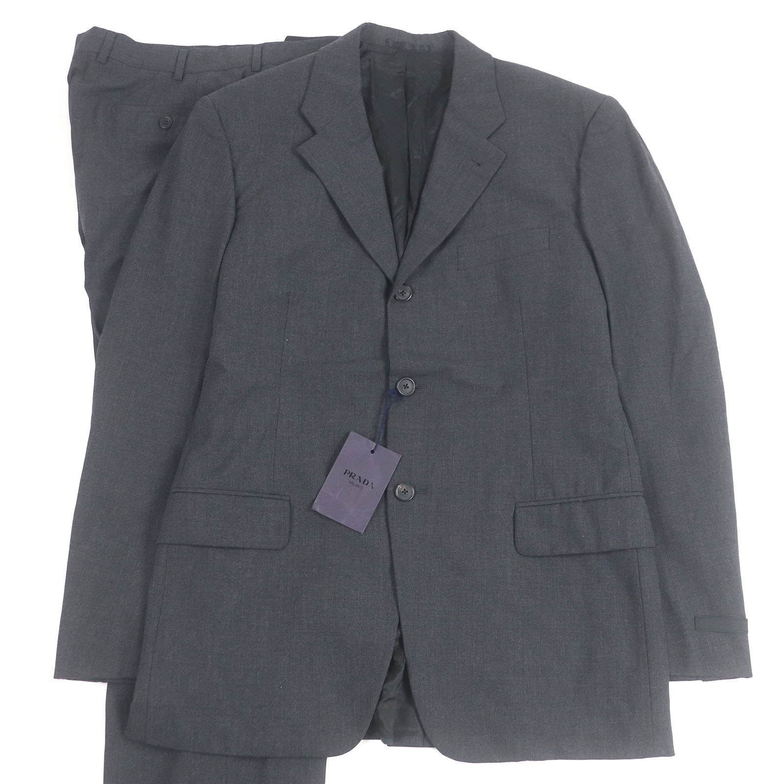 未使用品 プラダ
 スーツ アントラシット メンズ 50