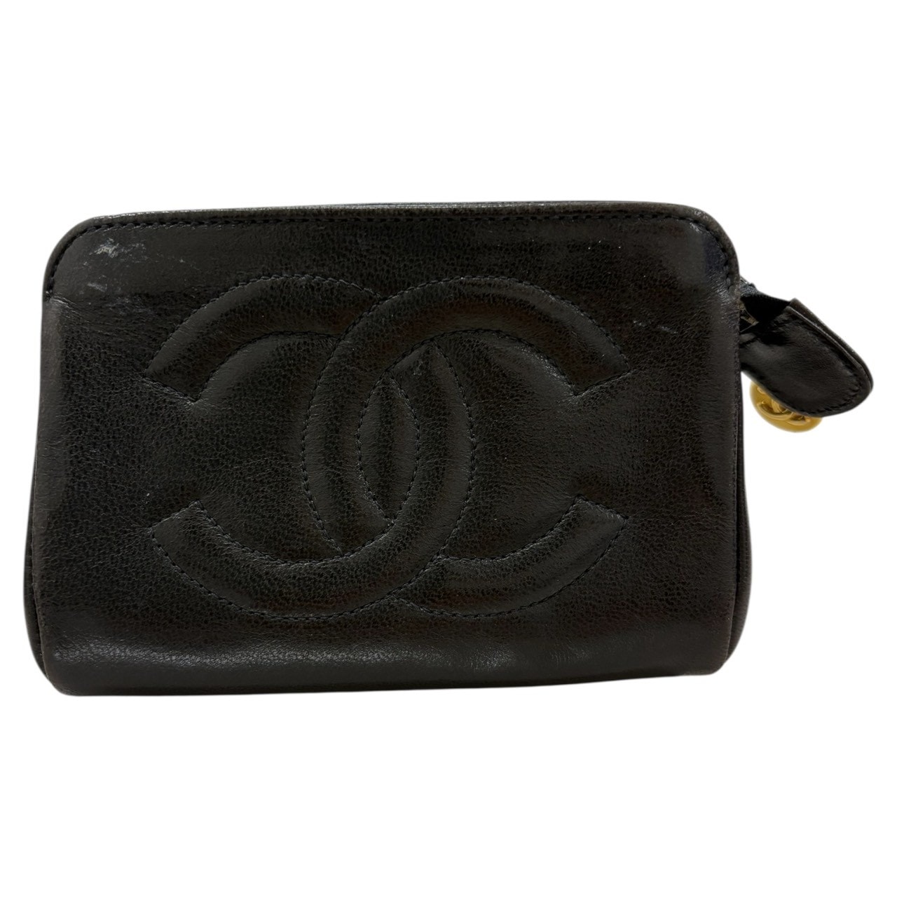 CHANEL シャネル ココマーク ラムスキン レザー/ ポーチ レディース S1-00040 【中古】