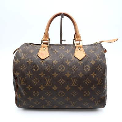 LOUIS VUITTON(ルイ ヴィトン)スピーディ30 ヴィンテージ ハンドバッグ モノグラム ブラウン ヌメ革 ゴールド金具 レディース【中古】