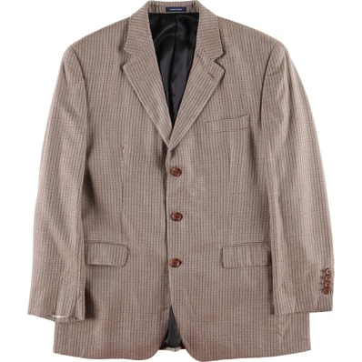 古着 ラルフローレン Ralph Lauren 千鳥格子柄 シルクテーラードジャケット メンズL相当/eaa579703