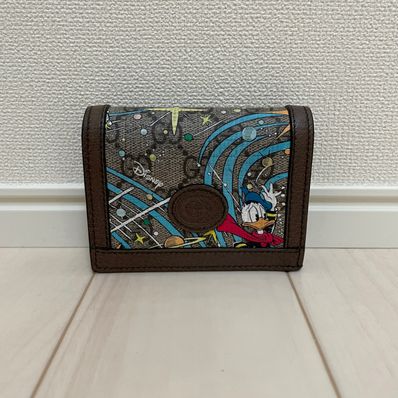 GUCCI x Disney Donald Duck GG Supreme Compact Wallet