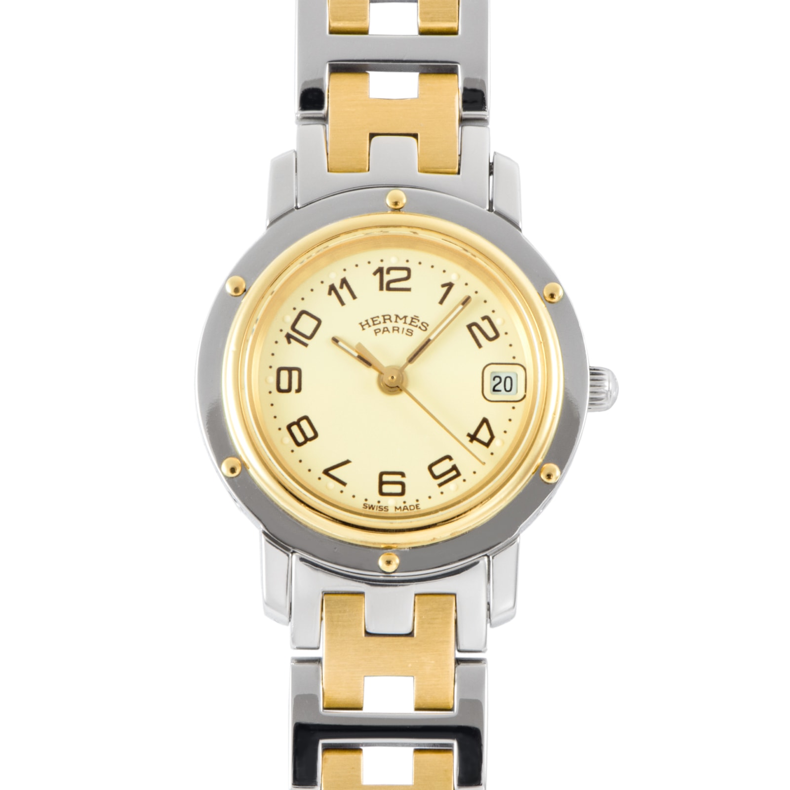 HERMES エルメス クリッパー CL4.220 SS/GP【中古】