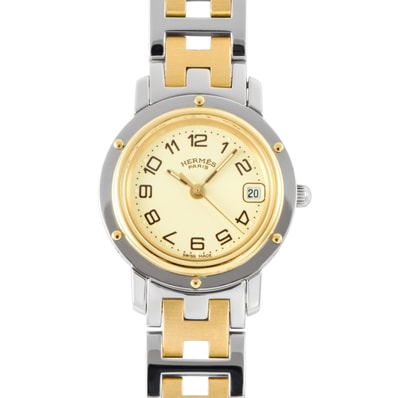 HERMES エルメス クリッパー CL4.220 SS/GP【中古】