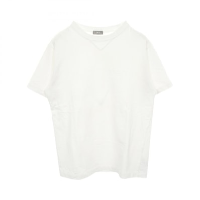 ディオール Dior ロゴ刺繍 半袖Tシャツ 衣料品 トップス コットン メンズ ホワイト系 【中古】