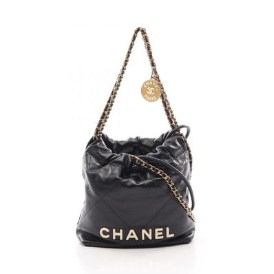 シャネル CHANEL CHANEL 22 ミニ 2WAY ショルダーバッグ バッグ ラムスキン(羊革) レディース ブラック系 AS3980 【中古】