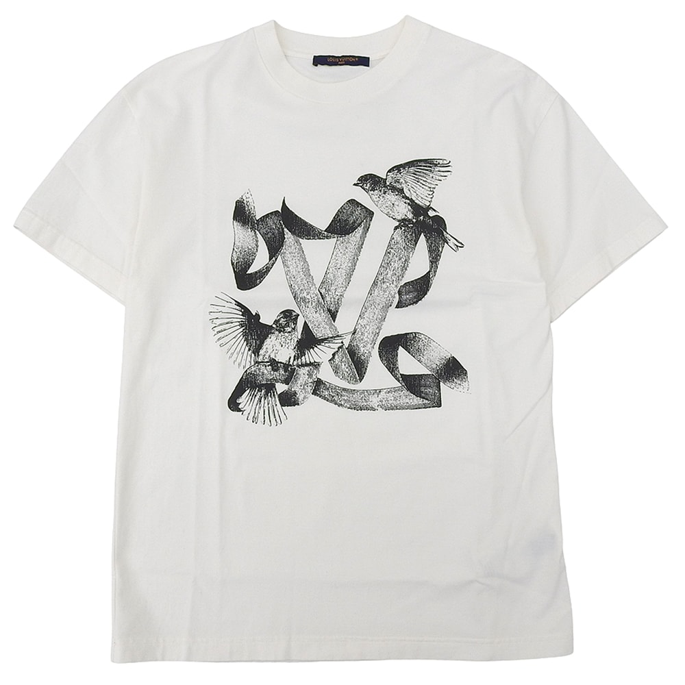ルイヴィトン プリントTシャツ トップス メンズ ホワイト S RM232 NPG HPY83W S