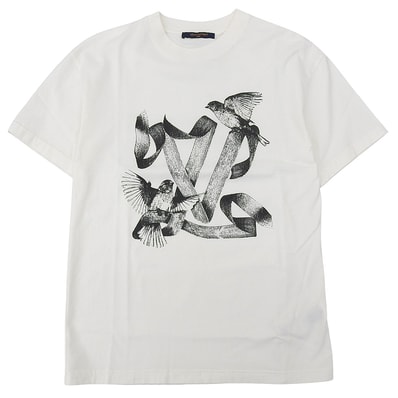 ルイヴィトン プリントTシャツ トップス メンズ ホワイト S RM232 NPG HPY83W S
