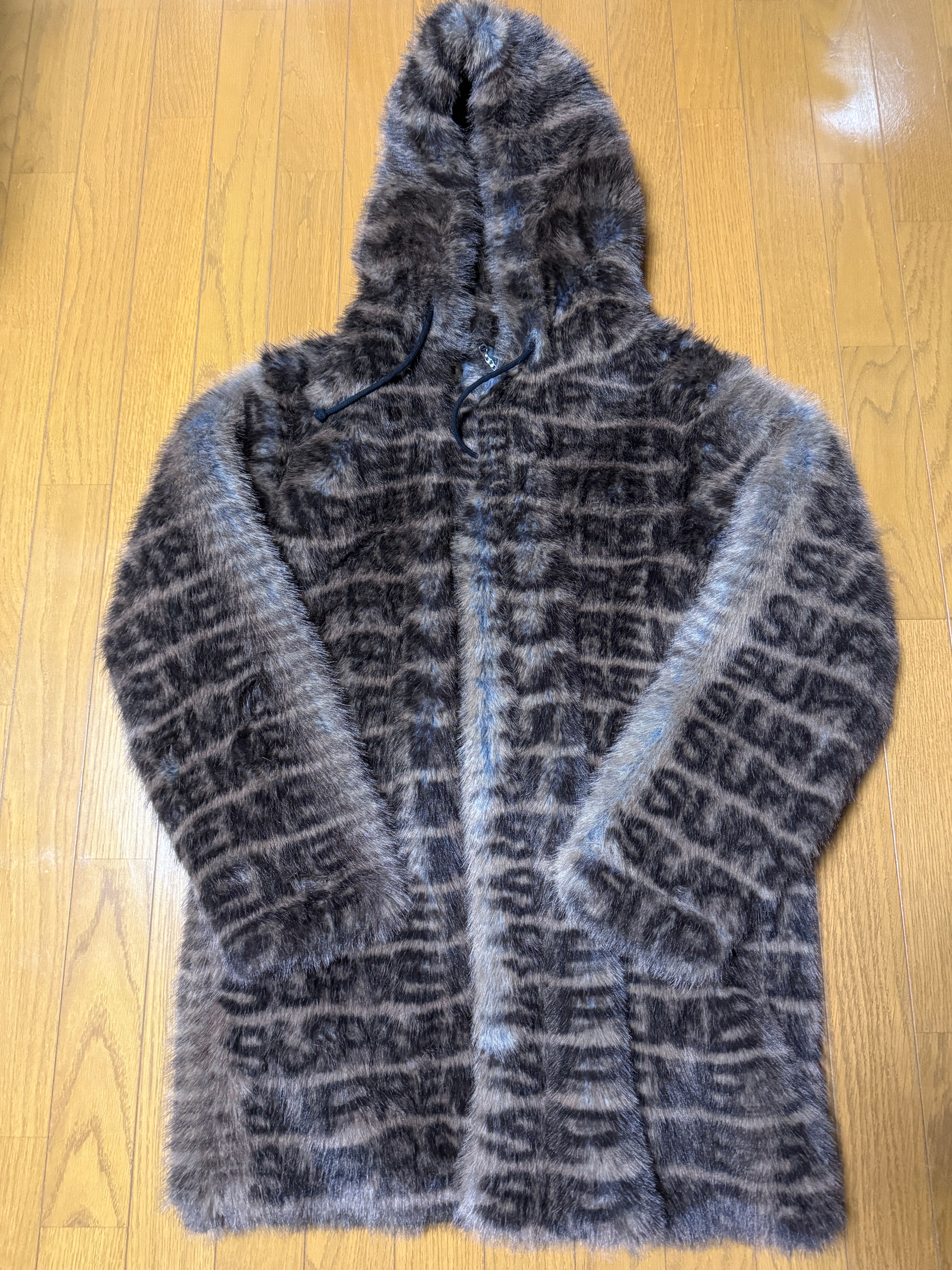 Supreme Faux Fur Hooded Coat "Brown"