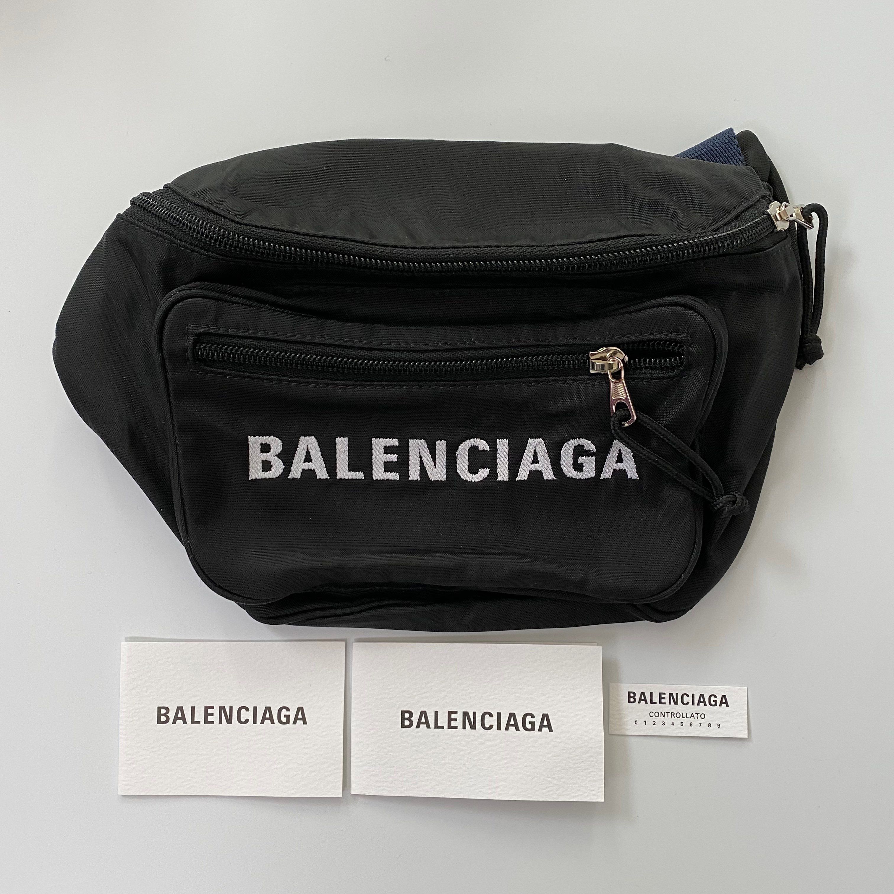 BALENCIAGA Logo Waist Bag "Black"