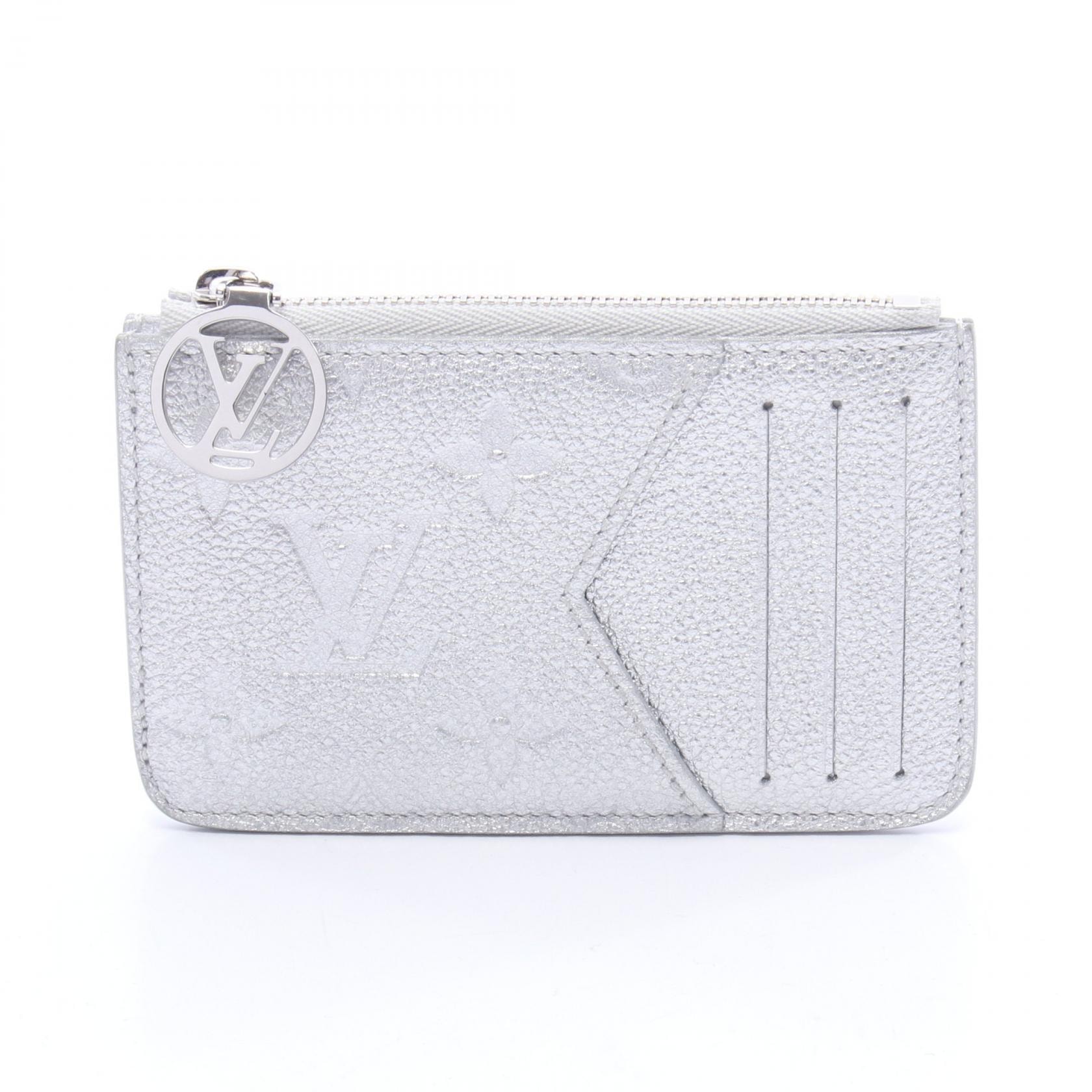 ルイ・ヴィトン LOUIS VUITTON ポルトカルト ロミー コインケース 財布 レザー モノグラム・アンプラント シルバー レディース シルバー系 M26513 【中古】