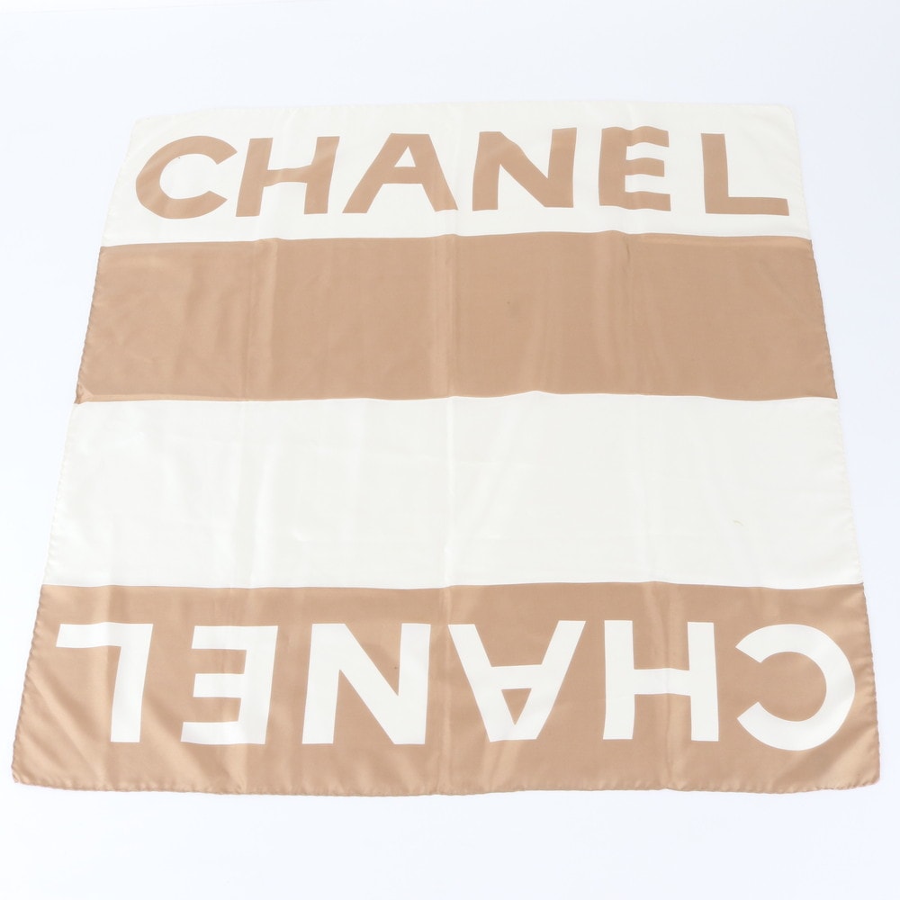 B (目立った傷や汚れなし)】□美品 シャネル シルク 100％ ロゴ