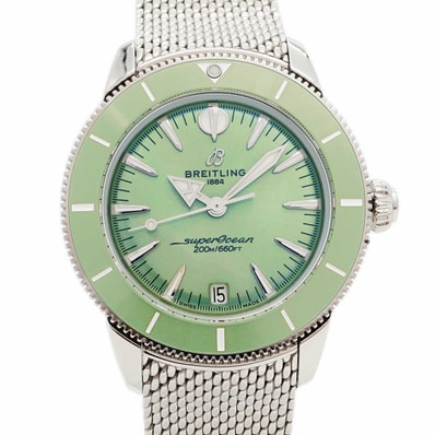 【6wdd0287】ブライトリング スーパーオーシャン A10390 グリーン文字盤【中古】腕時計 メンズ レディース ユニセックス