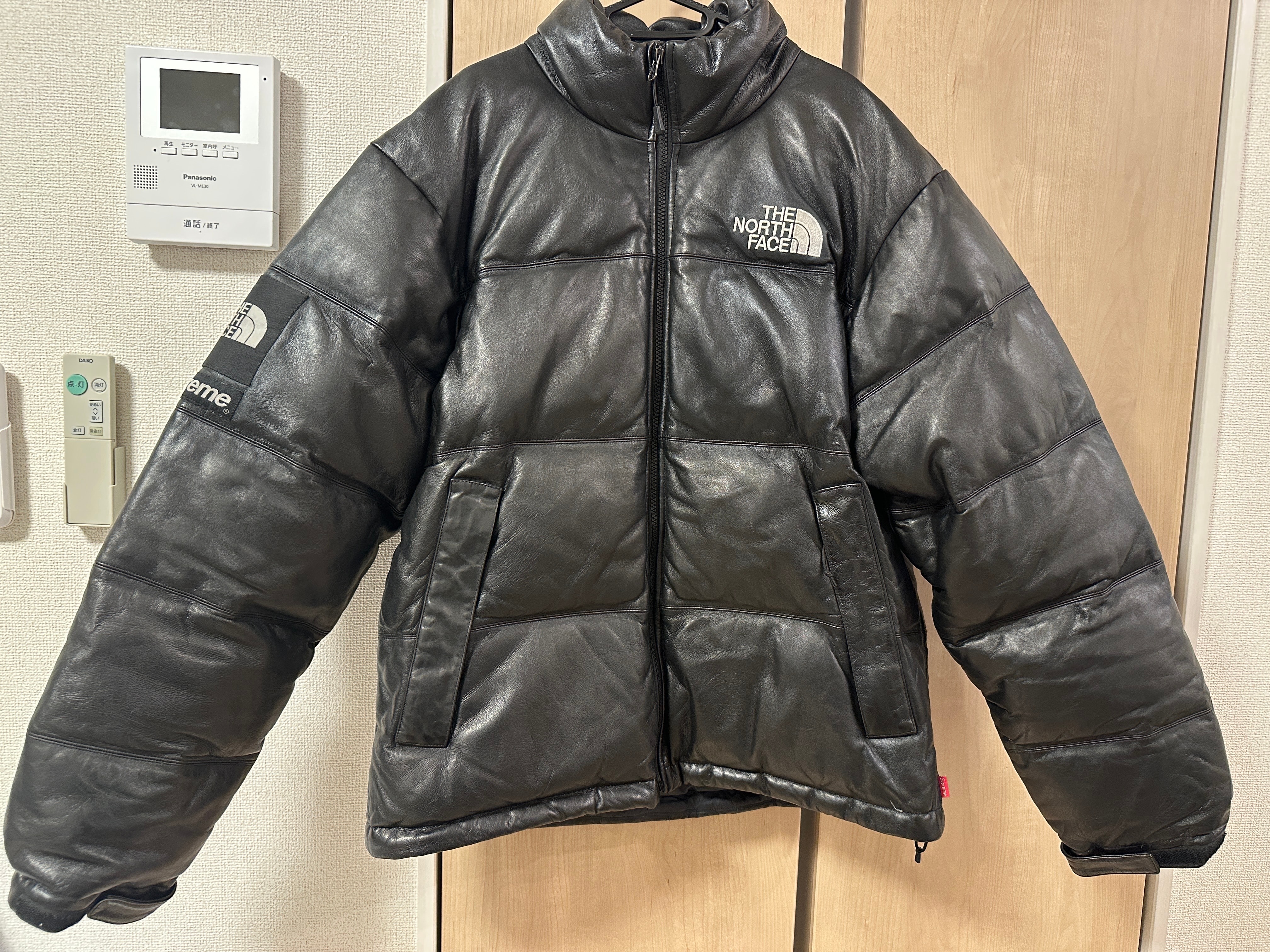 Supreme x The North Face Leather Nuptse Jacket "Black"