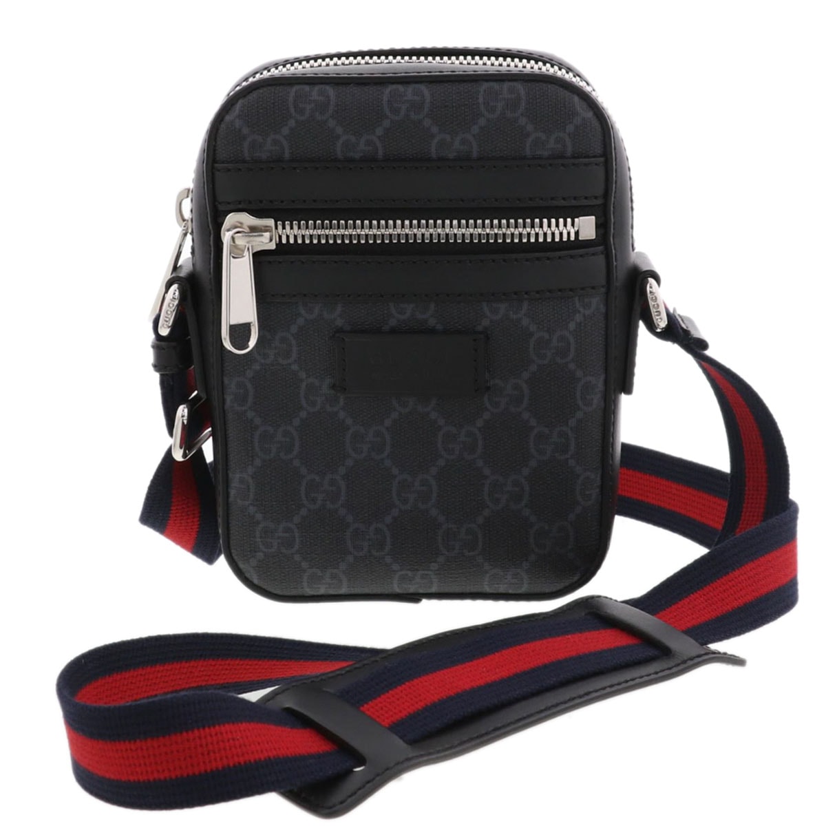 GUCCI グッチ GGスプリーム メッセンジャーバッグ ショルダーバッグ 598103 ブラック メンズ【中古】