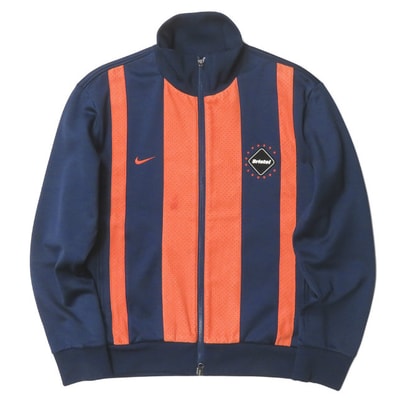 F.C.R.B. エフシーアールビー PDK WARM UP JACKET ストライプ ウォームアップジャケット 106885 S ネイビー/オレンジ F.C.Real Bristol ブリストル NIKE トラック ジャージー アウター j3499