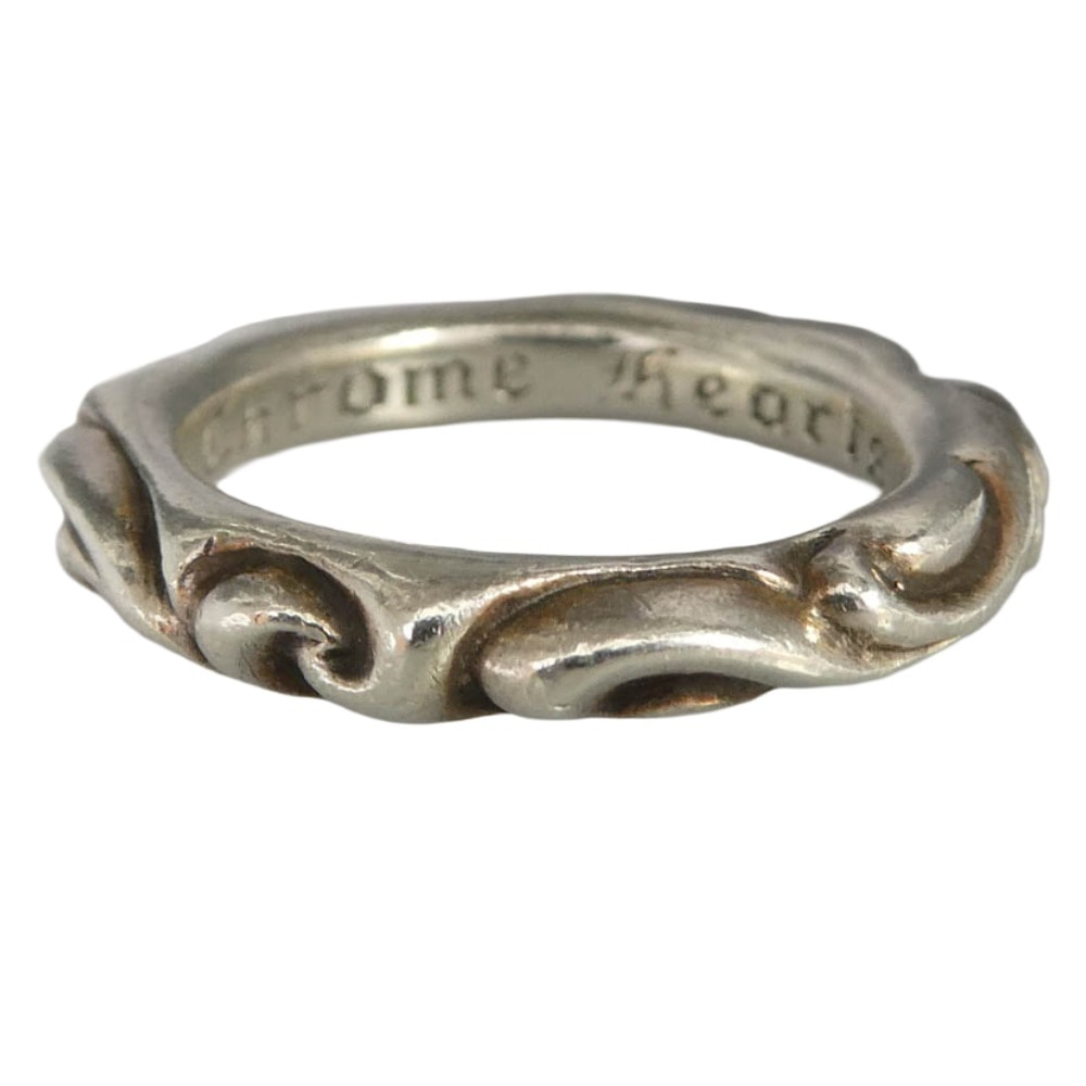 CHROME HEARTS クロムハーツ(原本無) SCRL BAND スクロールバンド リング シルバー系 15.5号【中古】