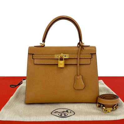 HERMES エルメス ケリー 25 ヴァッシュリエジェ ショルダーバッグ ナチュラルサブレ ブラウン
31486