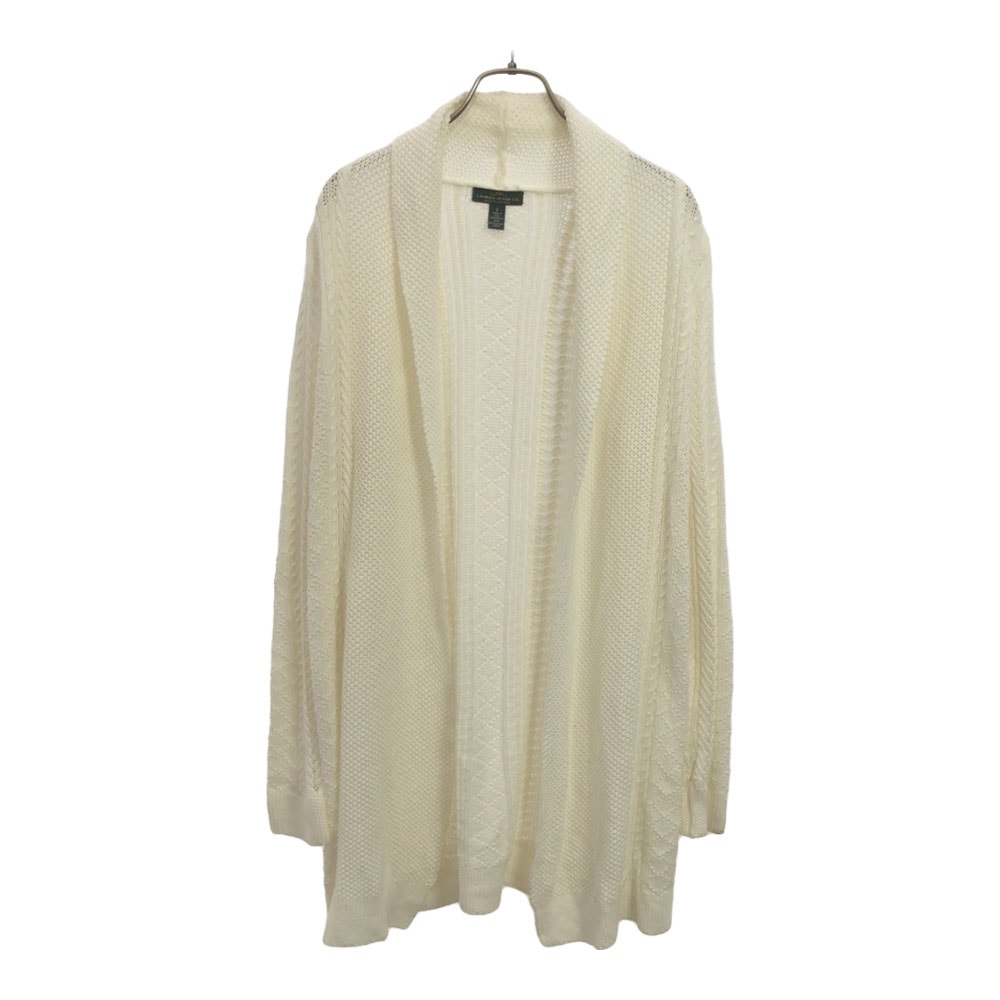 LAURENJEANSCO.RALPH LAUREN ローレンジーンズカンパニーラルフローレン 長袖 コットン ニットカーディガン S ホワイト