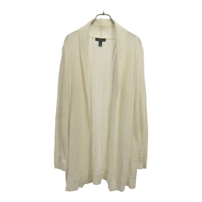 LAURENJEANSCO.RALPH LAUREN ローレンジーンズカンパニーラルフローレン 長袖 コットン ニットカーディガン S ホワイト