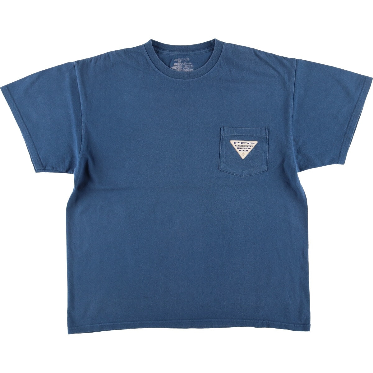 古着 コロンビア Columbia 魚柄 半袖 ワンポイントロゴポケットTシャツ メンズL相当/eaa554219