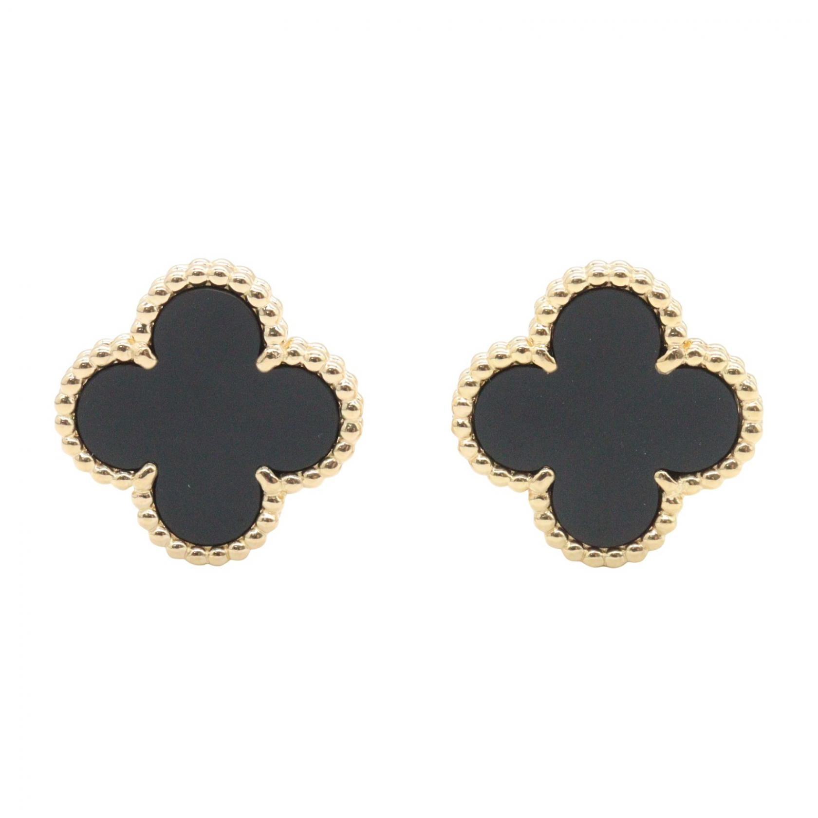 ヴァンクリーフ&アーペル Van Cleef & Arpels ヴィンテージアルハンブラ ピアス オニキス ピアス ジュエリー K18(イエローゴールド) オニキス レディース ゴールド系 / ブラック系 VCARA44200 【中古】