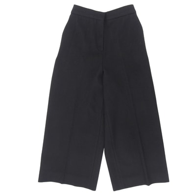 マックスマーラ 美品 ウール ワイドトラウザー ボトムス レディース ブラック 38 613609936 38