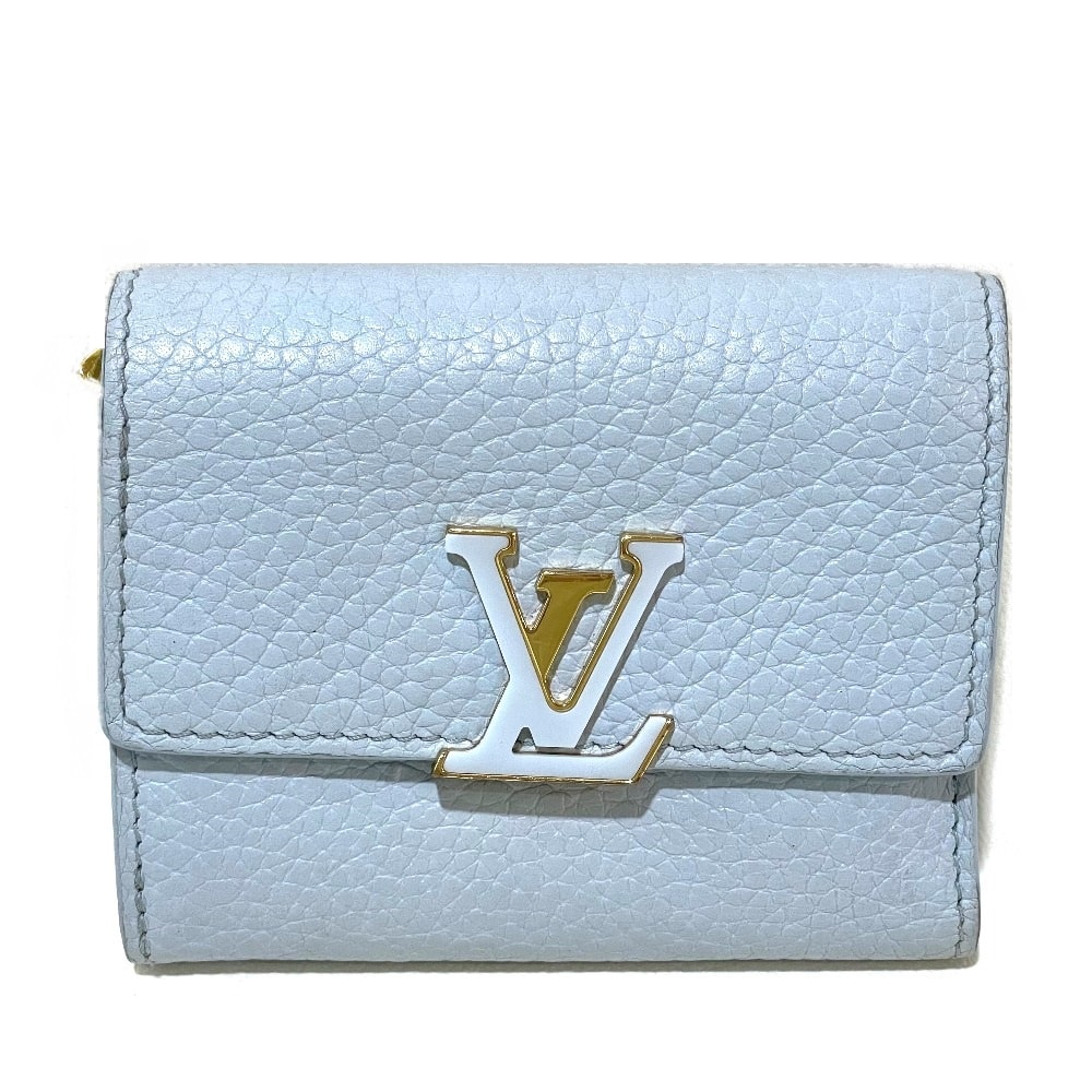 ルイヴィトン LOUIS VUITTON ポルトフォイユ カプシーヌXS M69061 日本限定 コンパクトウォレット 3つ折り財布 トリヨンレザー ブルーオランプ