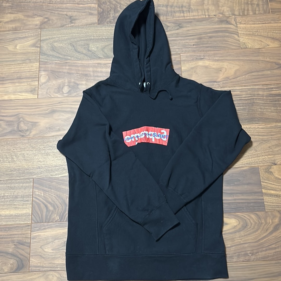 Supreme x COMME des GARCONS SHIRT Box Logo Hooded Sweatshirt "Black"