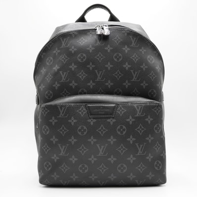 LOUIS VUITTON(ルイ・ヴィトン)モノグラム・エクリプス バックパック リュック ブラック PVC レザー シルバー金具 メンズ【中古】